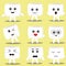 Cute Marshmellow funny illustrations emoticons