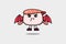 Cute mascot cartoon Sushi shrimp character dracula