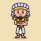 Cute mascot with Pharaoh Ancient Egyptian design