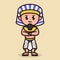 Cute mascot with Pharaoh Ancient Egyptian design