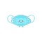 Cute mask character illustration smile happy mascot logo kids play toys template