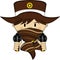 Cute Masked Cowboy Sheriff