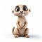 Cute Meerkat 3d Clay Render - Cartoonish Innocence