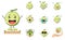 Cute melon character illustration set 1