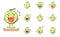 Cute melon character illustration set 2