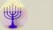 Cute menorah design, happy hanukkah judaism religious holidays.