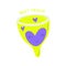 Cute menstrual cup concept with saying best friend