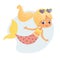 Cute Mermaid Beautiful Child Character Graphic Art