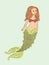 Cute mermaid illustration