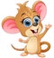 Cute mice cartoon waving