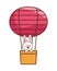 Cute mid autumn rabbit in balloon air hot character