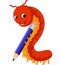 Cute millipede cartoon