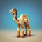 Cute Minecraft Pixel Art: Vray Style Camel With Bold Color Blocks