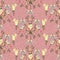 Cute Modern Abstract Floral Pattern In Dusky Pink And Pastel Shades