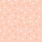 Cute modern kids and baby girl orange and white dense solid and outline stars pattern on pink