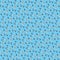 Cute modest botanical pattern with small simple multicolor leaves isolated on a light blue background