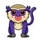 Cute mona monkey cartoon posing