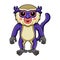 Cute mona monkey cartoon standing