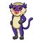 Cute mona monkey cartoon standing