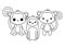 cute monkeys animal isolated icon