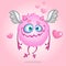 Cute monster in love. Illustration for St Valentine\'s Day. Vector