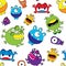 Cute Monster Seamless Pattern