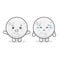 Cute Moon Characters With Happy and Sad Expressions
