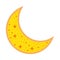 cute moon crescent isolated icon