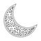 cute moon crescent isolated icon