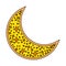 cute moon crescent isolated icon