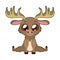 Cute moose vector illustration art