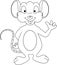 Cute mouse cartoon sketch