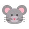 Cute Mouse Face Rodent Animal Character in Animated Cartoon PNG Illustration Isolated on Transparent Background