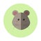 Cute mouse flat vector icon.