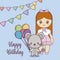 Cute mouse happy birthday card