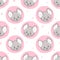 Cute mouse pattern. Vector cartoon seamless background