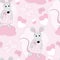 Cute mouse seamless pattern