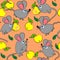 Cute mouse seamless pattern. animal texture