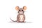 Cute Mouse Standing. Cartoon Illustration
