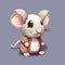 Cute Mouse In Vest: Anime-inspired Pixel Art For Minecraft