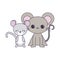 cute mouses animals isolated icon