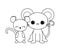 cute mouses animals isolated icon