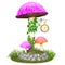 Cute mushroom clock tower