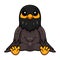 Cute myna bird cartoon sitting