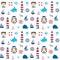 Cute nautical seamless pattern