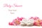 Cute newborn baby girl shoes. Baby shower, birthday, invitation,