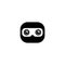 Cute Ninja Head Logo Concept, Black Ninja Design Template, Superhero Character, Kid Ninja Vector Icon