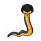 Cute northern ringneck snake cartoon