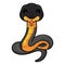 Cute northern ringneck snake cartoon