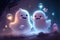 Cute not so scary ghost playing and having fun, Generative Ai